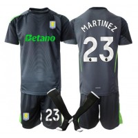 Aston Villa Emiliano Martinez #23 Brankarsky Domáci Detský futbalový dres 2025-26 Krátky Rukáv (+ trenírky)